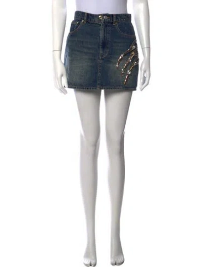 Pre-owned Area Mini Skirt In Black
