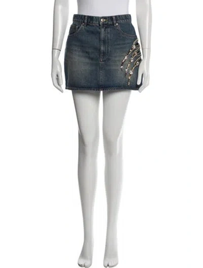 Pre-owned Area Mini Skirt In Black