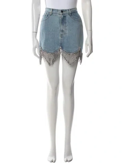 Pre-owned Area Mini Skirt In Blue