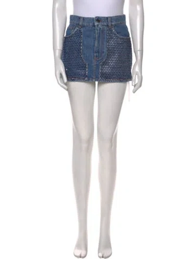 Pre-owned Area Mini Skirt W/ Tags In Black