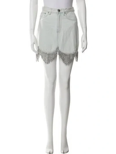 Pre-owned Area Mini Skirt In White