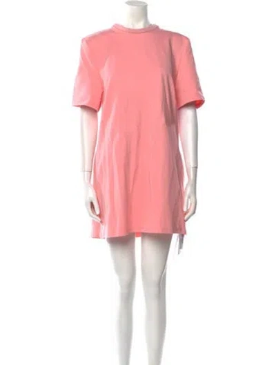 Pre-owned Area Mock Neck Mini Dress In Pink
