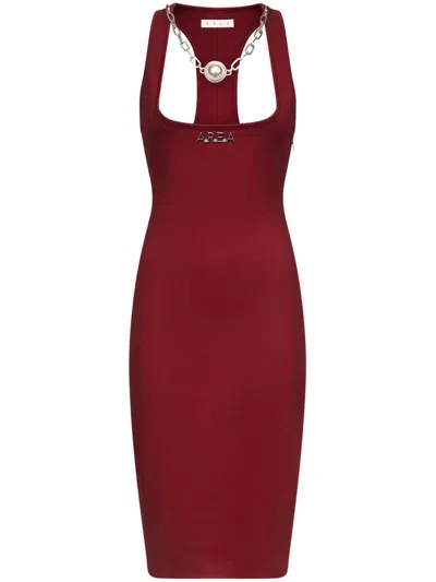 Area Nameplate Tank Minidress In Red