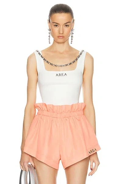 Area Logo-plaque Tank Top In Whipped White