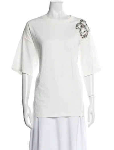 Pre-owned Area Nyc Crew Neck Short Sleeve T-shirt In White