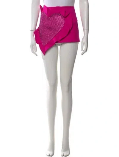 Pre-owned Area Nyc Wool Mini Skirt In Pink