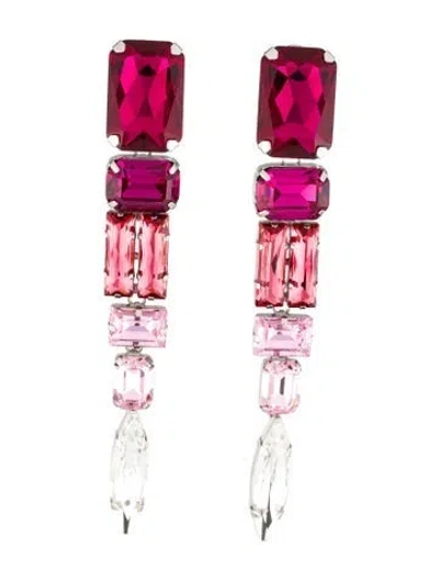 Pre-owned Area Ombre Crystal Drop Earrings In Multi