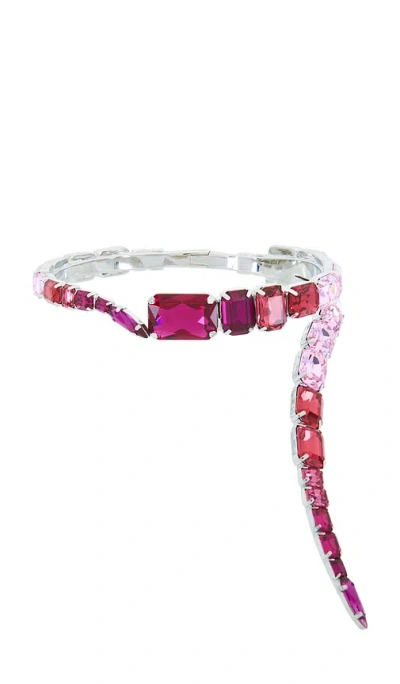 Area Ombre Crystal Wrap Choker Necklace In Multi