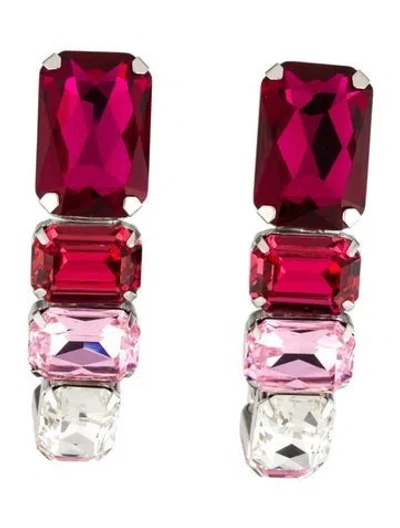 Pre-owned Area Ombre Crystal Wrap Earrings In Multi