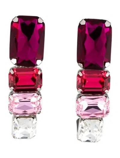 Pre-owned Area Ombre Crystal Wrap Earrings In Multi