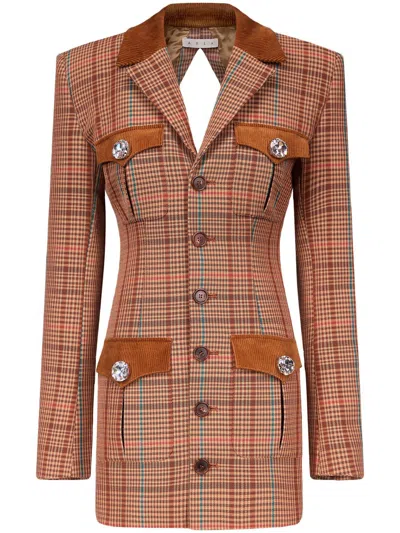 Area Open-back Blazer Dress In Braun