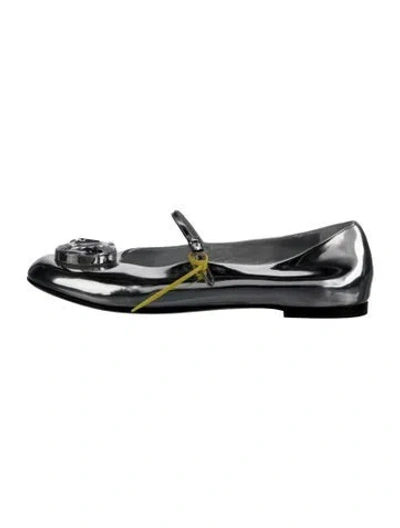 Pre-owned Area Patent Leather Mary Jane Flats