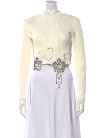 Pre-owned Area Patterned Crew Neck Sweater W/ Tags In Neutrals