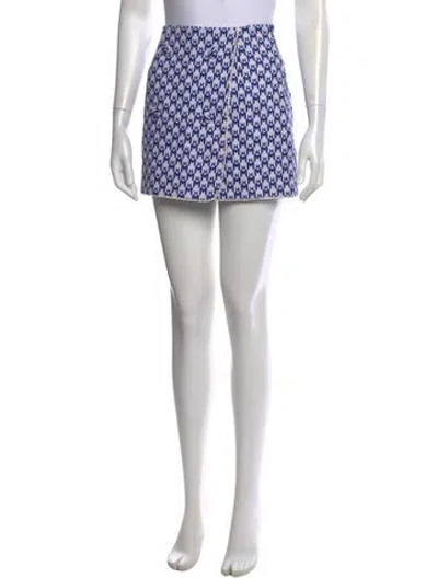 Pre-owned Area Patterned Mini Skirt W/ Tags In Black