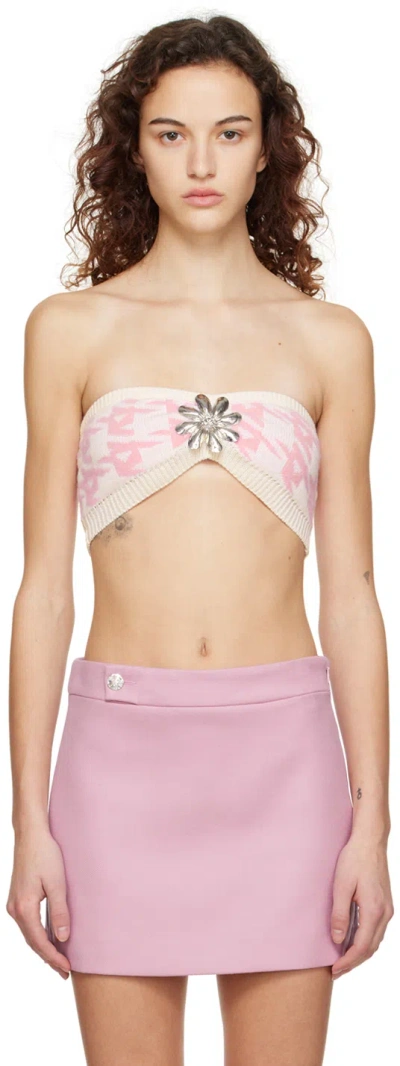 Area Pink Mussel Flower Camisole In Multicolor