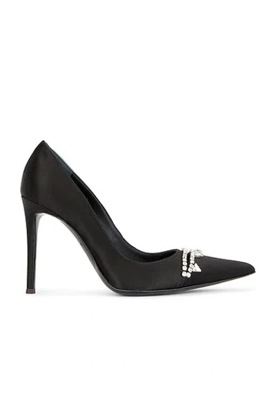 Area Crystal-embellished Stiletto Pumps In Black