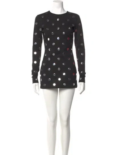 Pre-owned Area Polka Dot Print Mini Dress In Multi