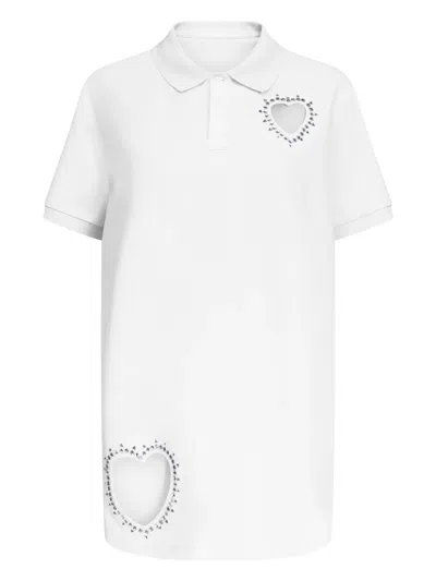 Area Polo Dress In White