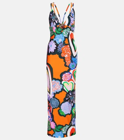 AREA PRINTED MAXI DRESS