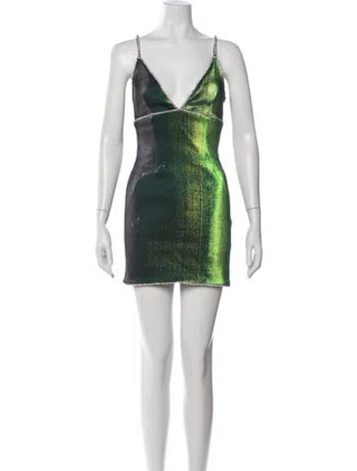 Pre-owned Area Printed Mini Dress