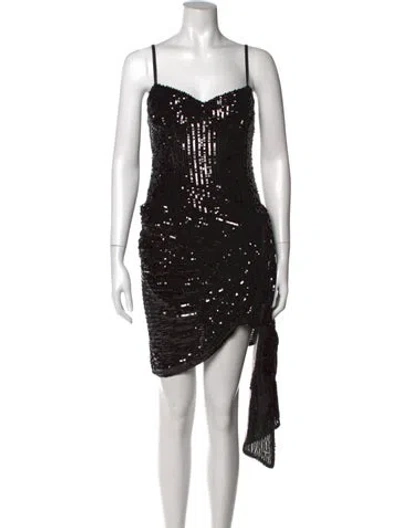 Pre-owned Area Printed Mini Dress W/ Tags In Black