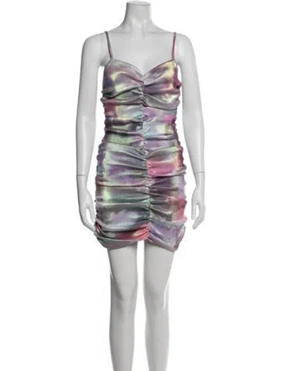 Pre-owned Area Printed Mini Dress W/ Tags In Pink