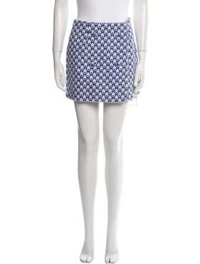 Pre-owned Area Printed Mini Skirt In Pink