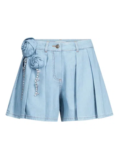 Area Rosette Shorts In Blue