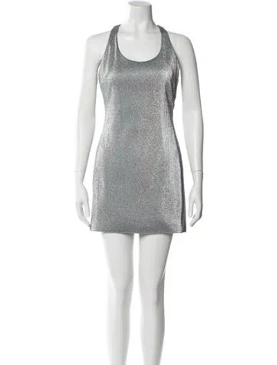 Pre-owned Area Scoop Neck Mini Dress