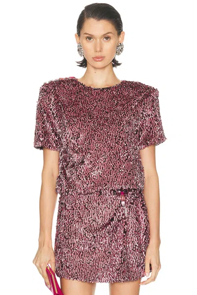 Area Sequin T-shirt In Purple