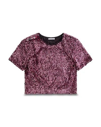 Area Sequin Tee In Purple