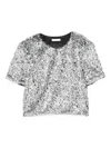 Area Sequinned T-shirt In Metallic