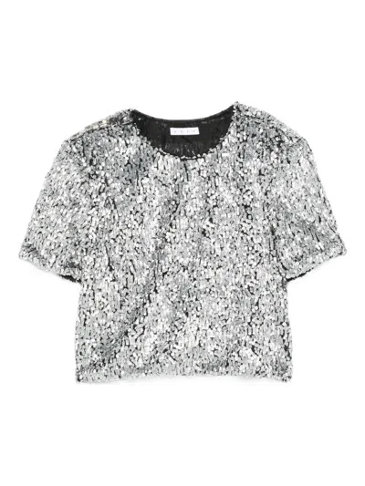 Area Sequinned T-shirt In Metallic