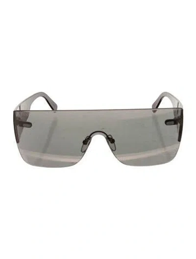Pre-owned Area Shield Mirrored Sunglasses In Gray