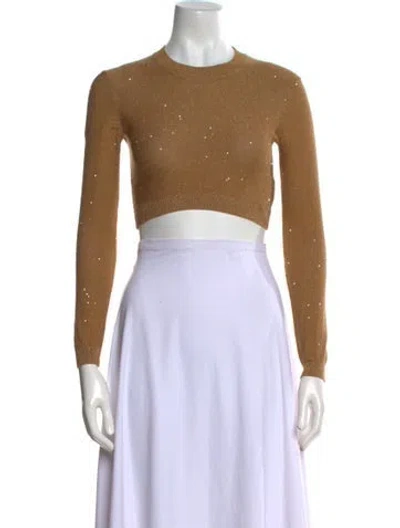 Pre-owned Area Silk Crew Neck Sweater In Neutral