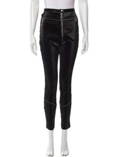 Pre-owned Area Skinny Leg Pants In Black