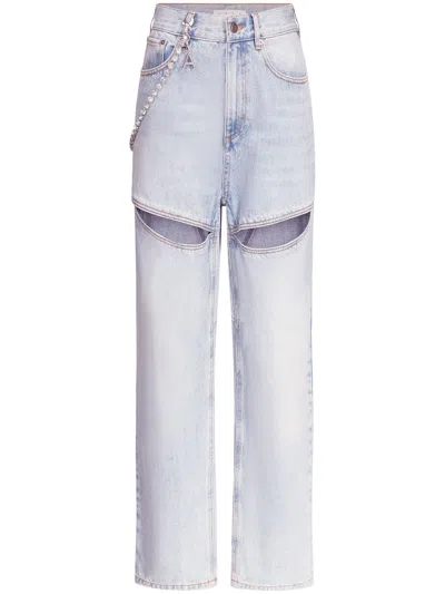 Area Slit Jeans In Blue