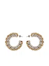 Area Gold Small Crystal Hoop Earrings