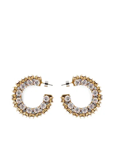 AREA SMALL CRYSTAL HOOP EARRINGS