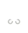 Area Small Crystal Hoop Earrings In Silver