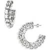 Area Small Crystal Hoop Earrings In Metallic