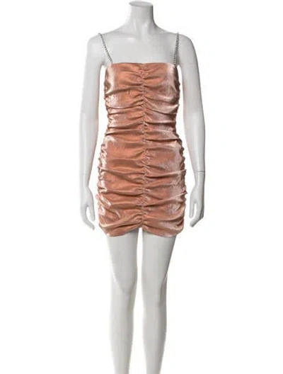 Pre-owned Area Square Neckline Mini Dress In Multi