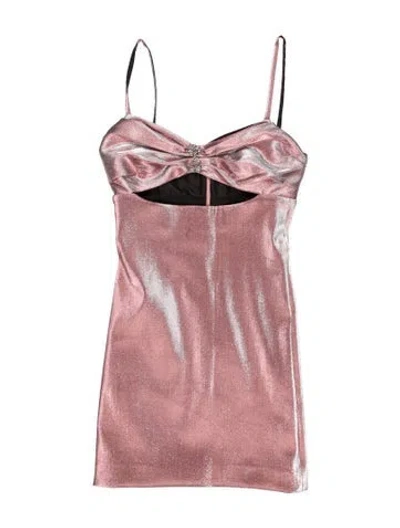 Pre-owned Area Square Neckline Mini Dress In Pink