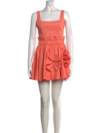 Pre-owned Area Square Neckline Mini Dress In Pink