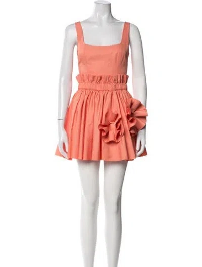 Pre-owned Area Square Neckline Mini Dress In Pink
