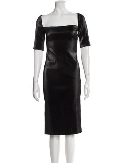 Pre-owned Area Square Neckline Mini Dress W/ Tags In Black