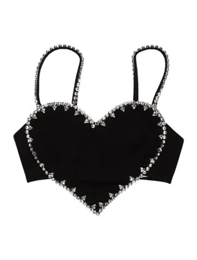 Pre-owned Area Square Neckline Sleeveless Top In Black