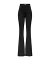 Area Viscose High Rise Flared Pants In Black