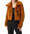 Area Stars Abi Faux Fur Jacket In Toffee In Brown