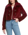 Area Stars Abi Faux Fur Jacket In Red